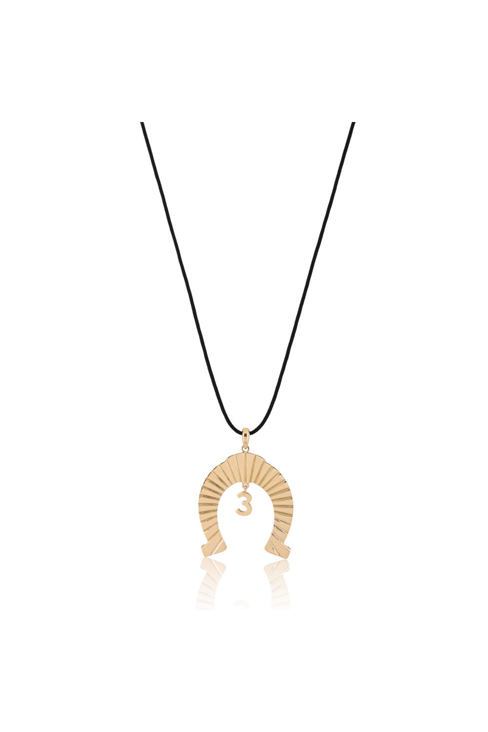 KESSARIS - Lucky Charm 2023 Gold Horse Shoe Pendant Necklace