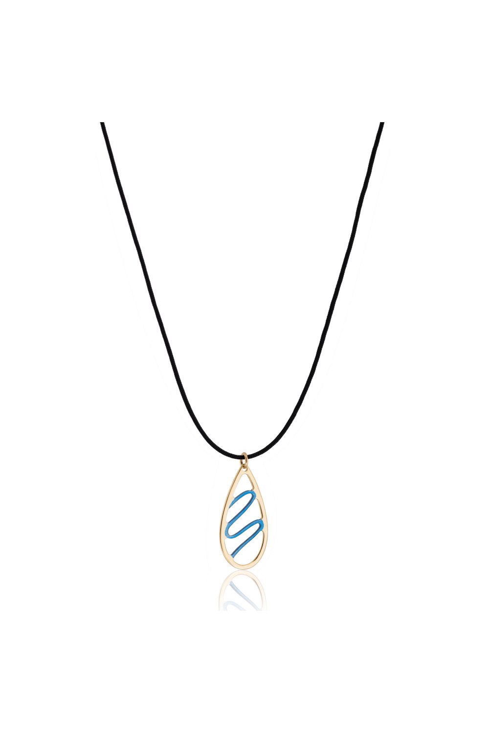 KESSARIS - Lucky Charm Blue 3 Droplet Pendant Necklace
