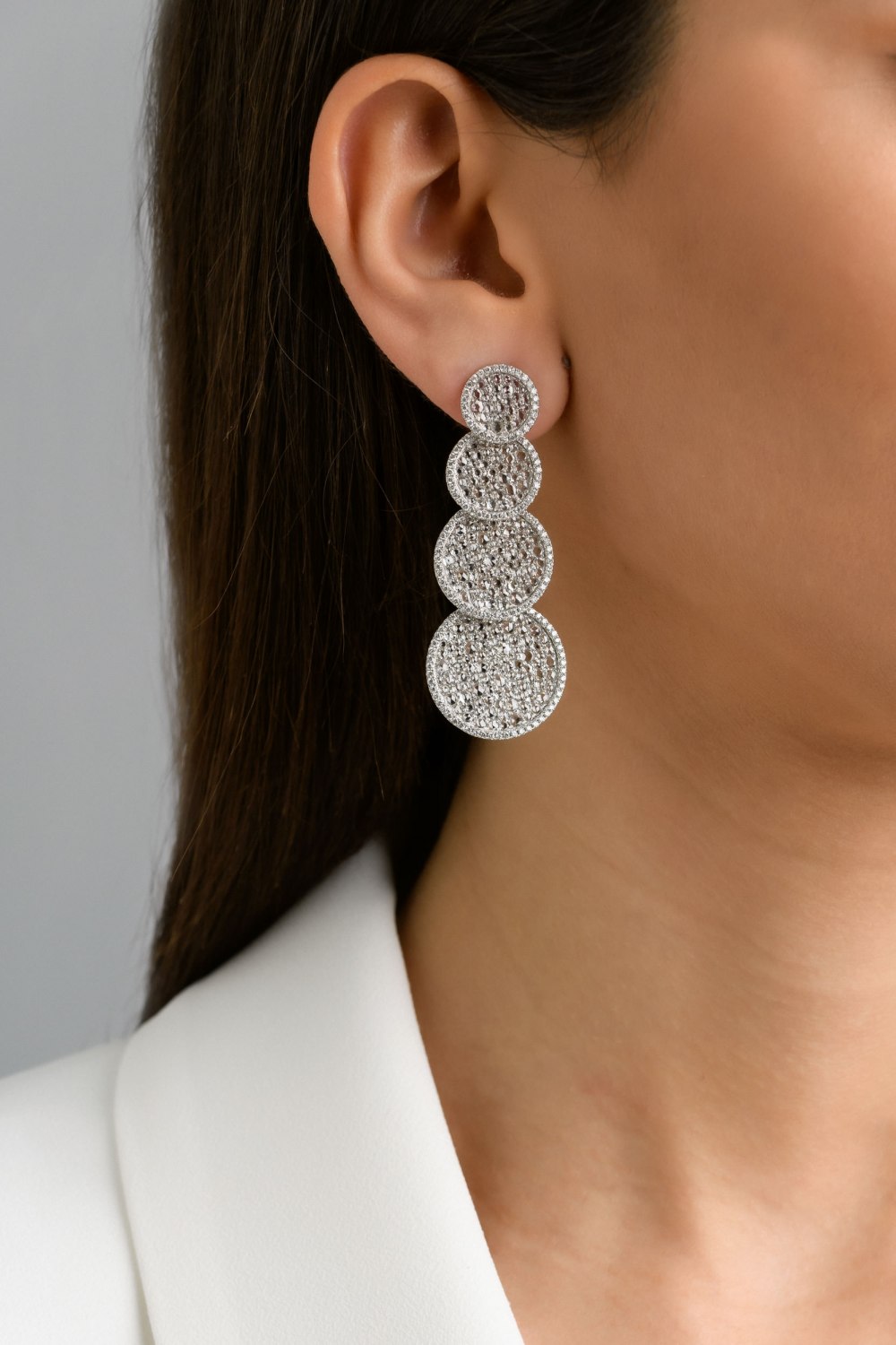 KESSARIS - Circular Diamond Earrings