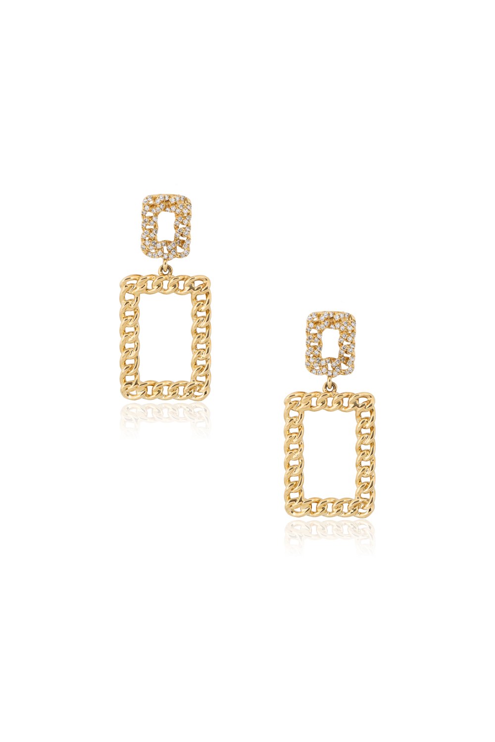 KESSARIS - Geometric Diamond Earrings