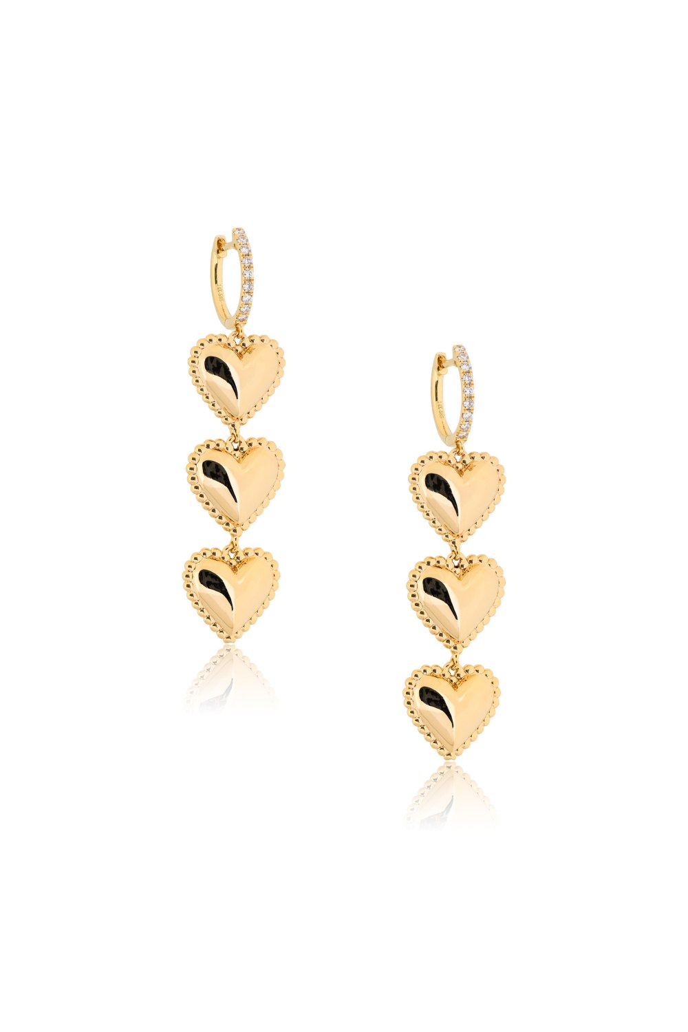 KESSARIS - Heart Dangle Earrings