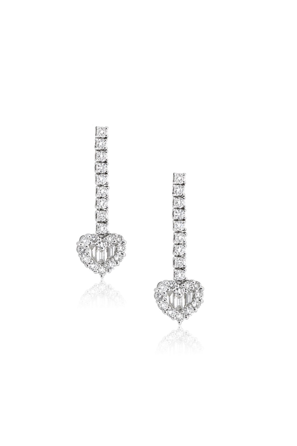 KESSARIS - Diamond Heart Earrings