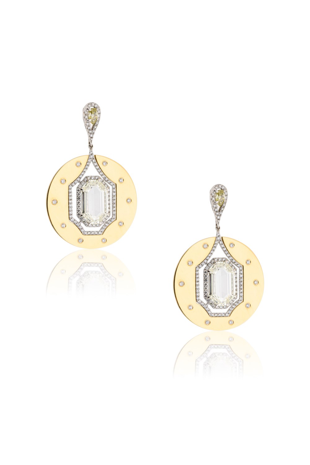 ANASTASIA KESSARIS - Geometric Diamond Statement Earrings