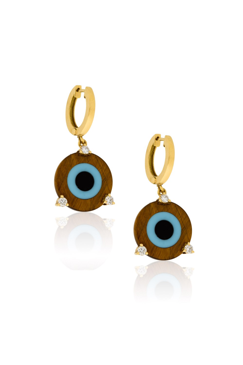 Eye of the Tiger Gold Earrings