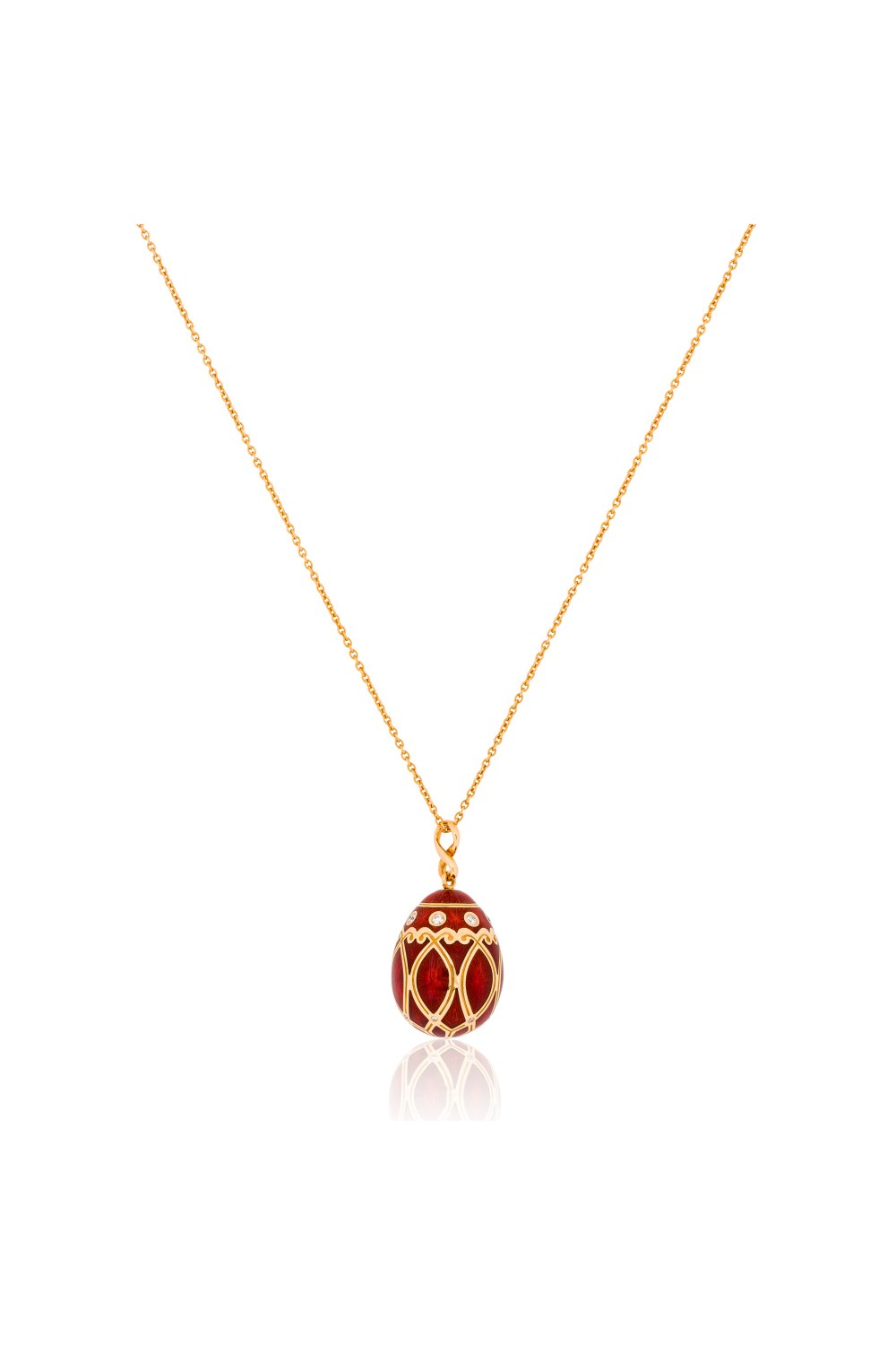 Palais Yelagin Red Egg Pendant Necklace