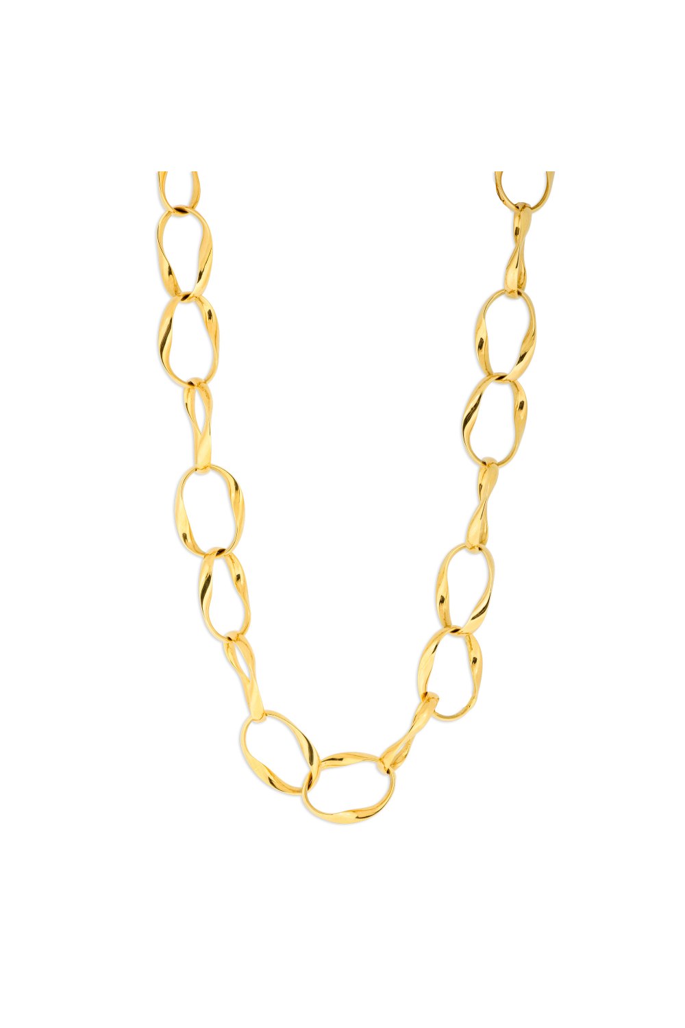 Kessaris-Gold Chain Link Necklace