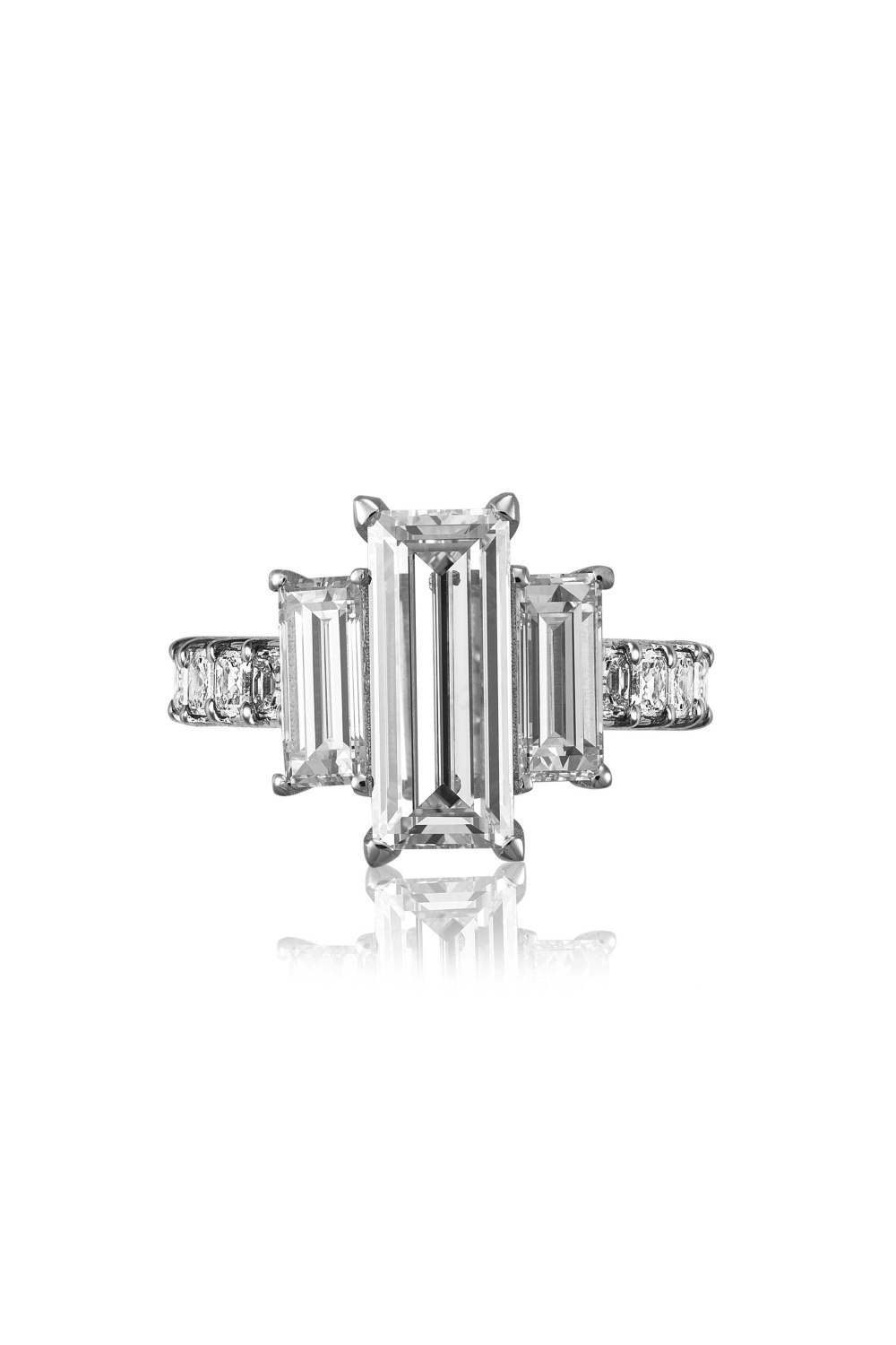 Baguette Asscher Rectangle Diamond Ring