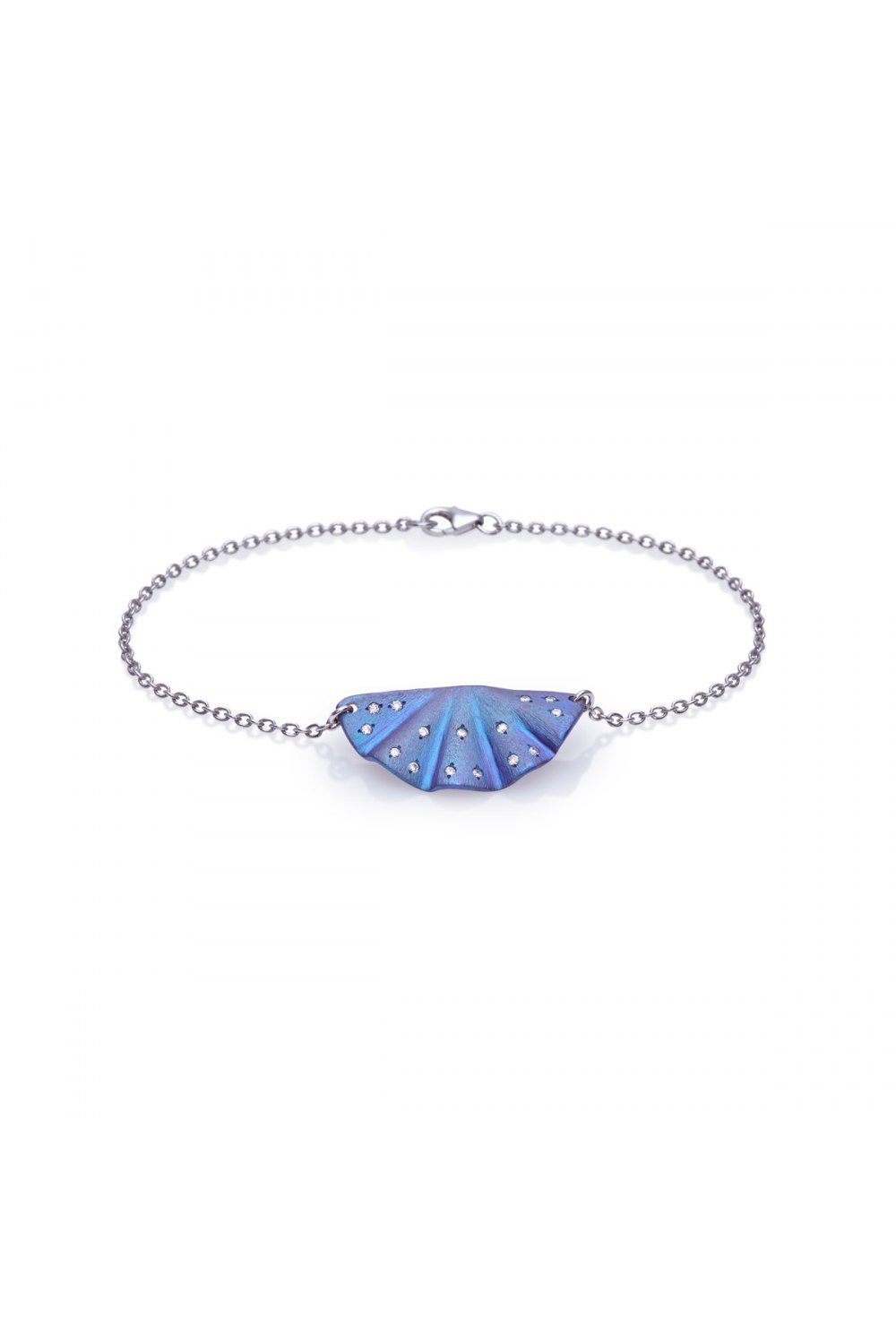 Maiko Blue Titanium and Diamond Bracelet