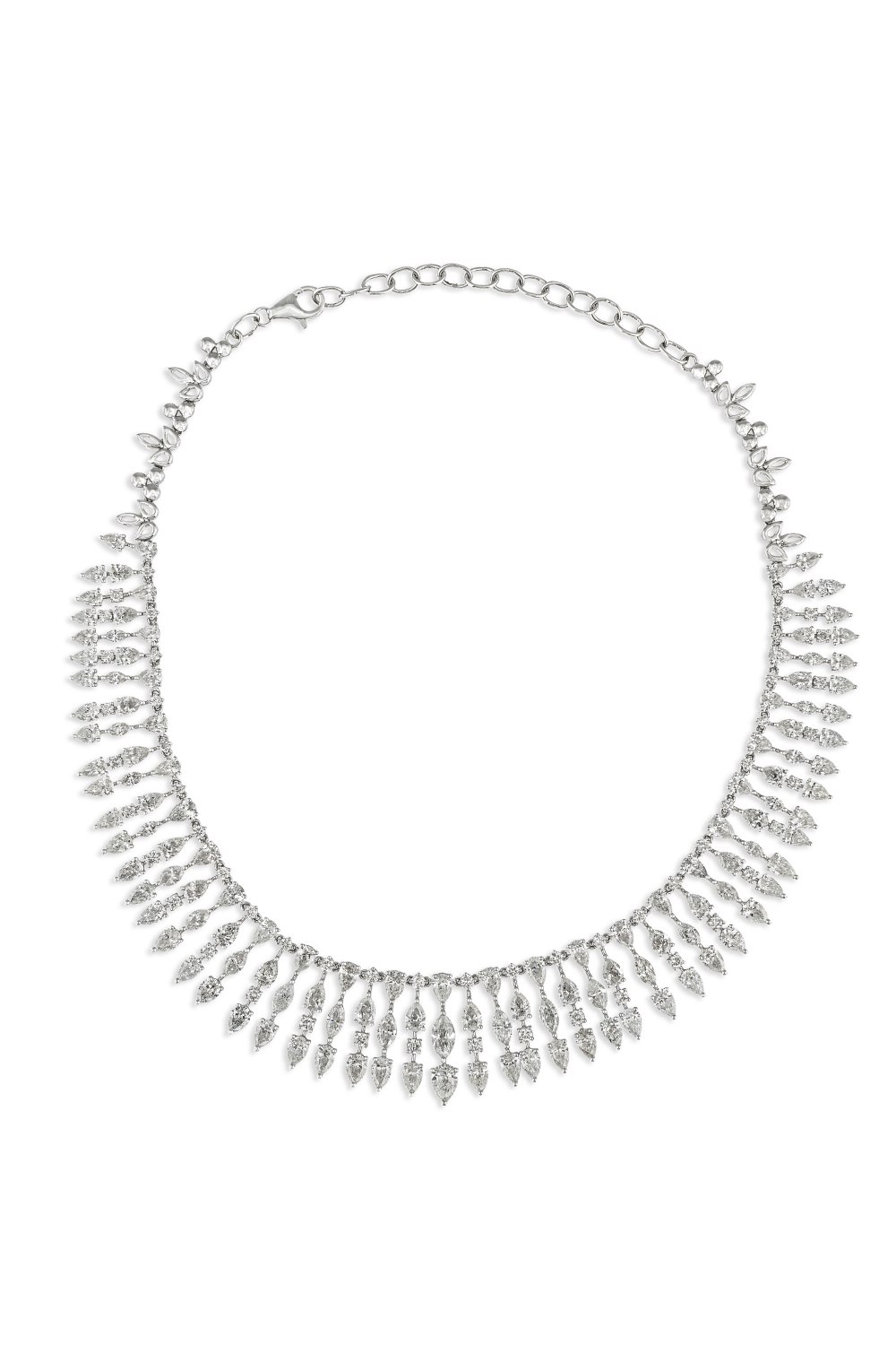Marquise and Brilliant Cut Diamond Necklace 