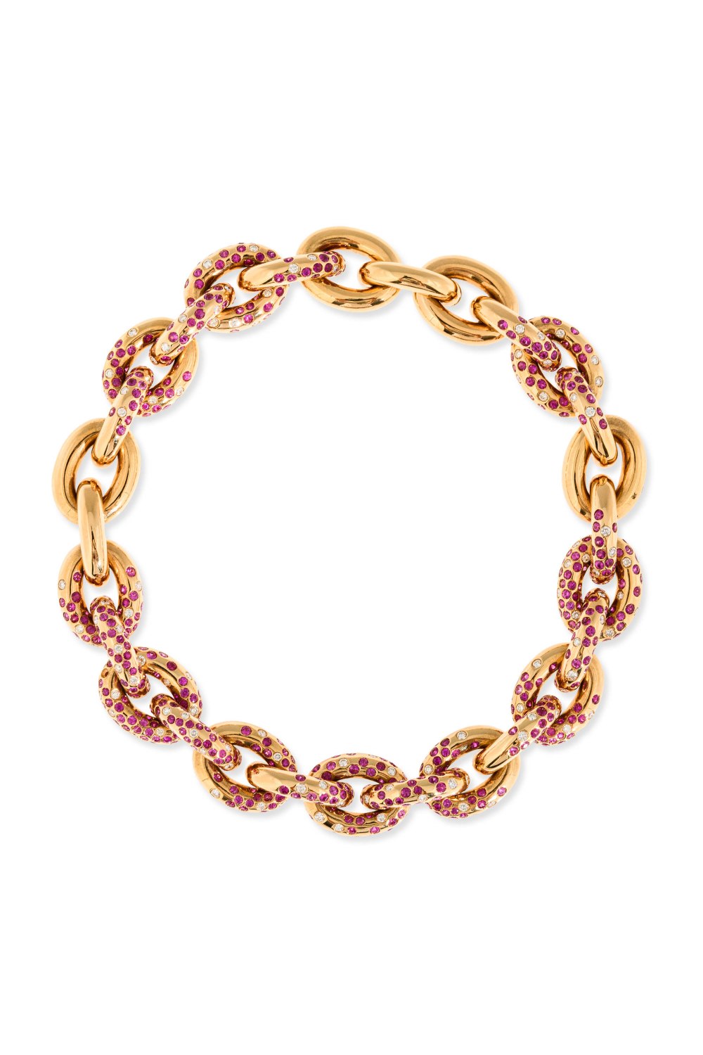 Sapphire & Diamond Chain Necklace