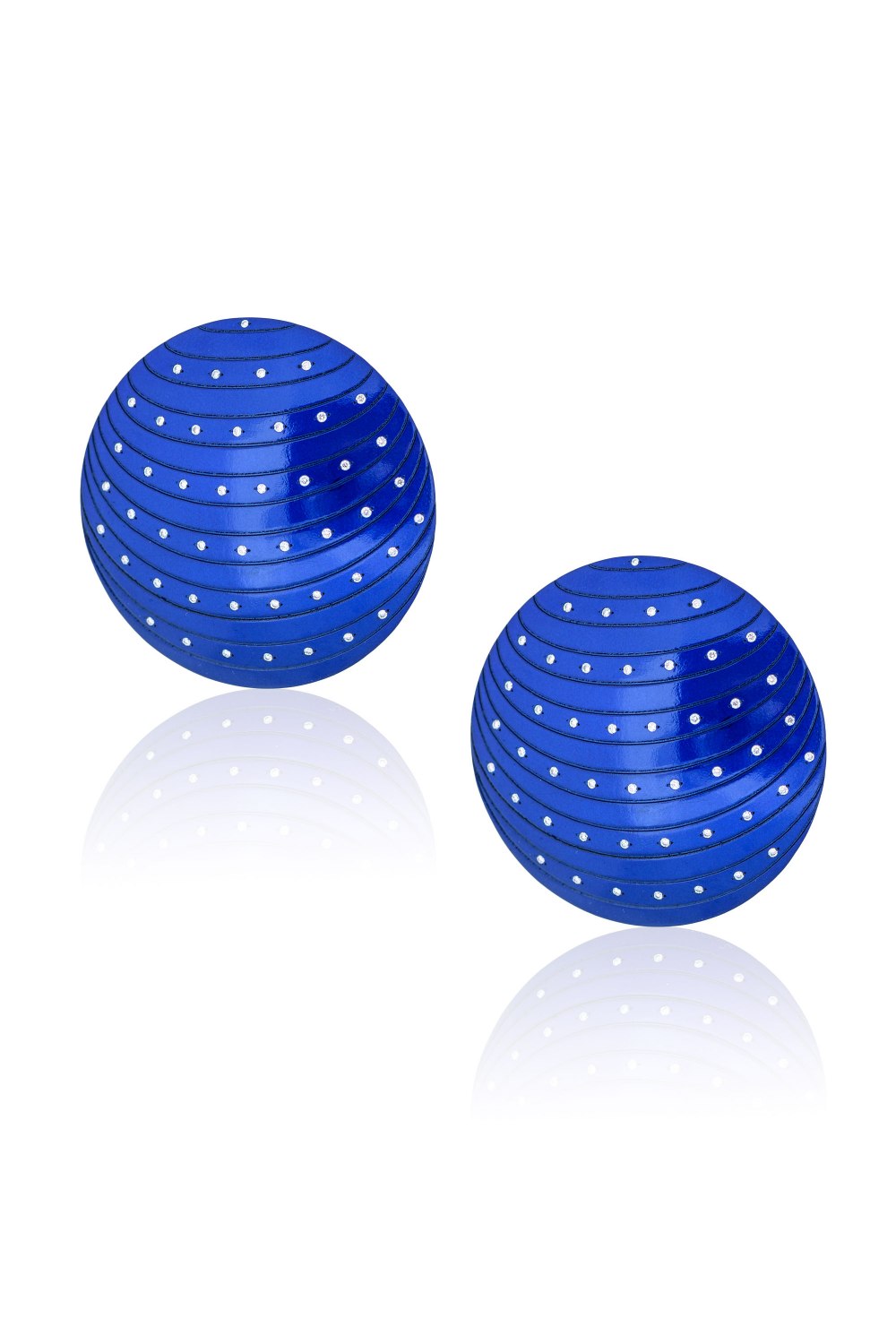 Stellar Bubble Blue Titanium Diamond Earrings