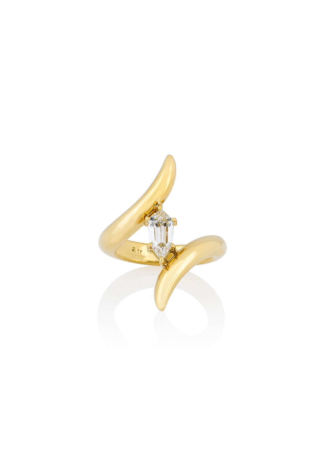 Yellow Gold Wrap Kite Diamond Ring