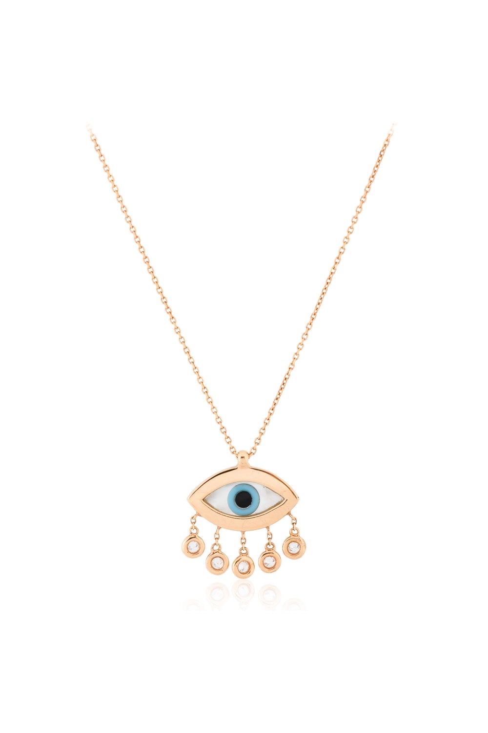 Kessaris-White Evil Eye Necklace