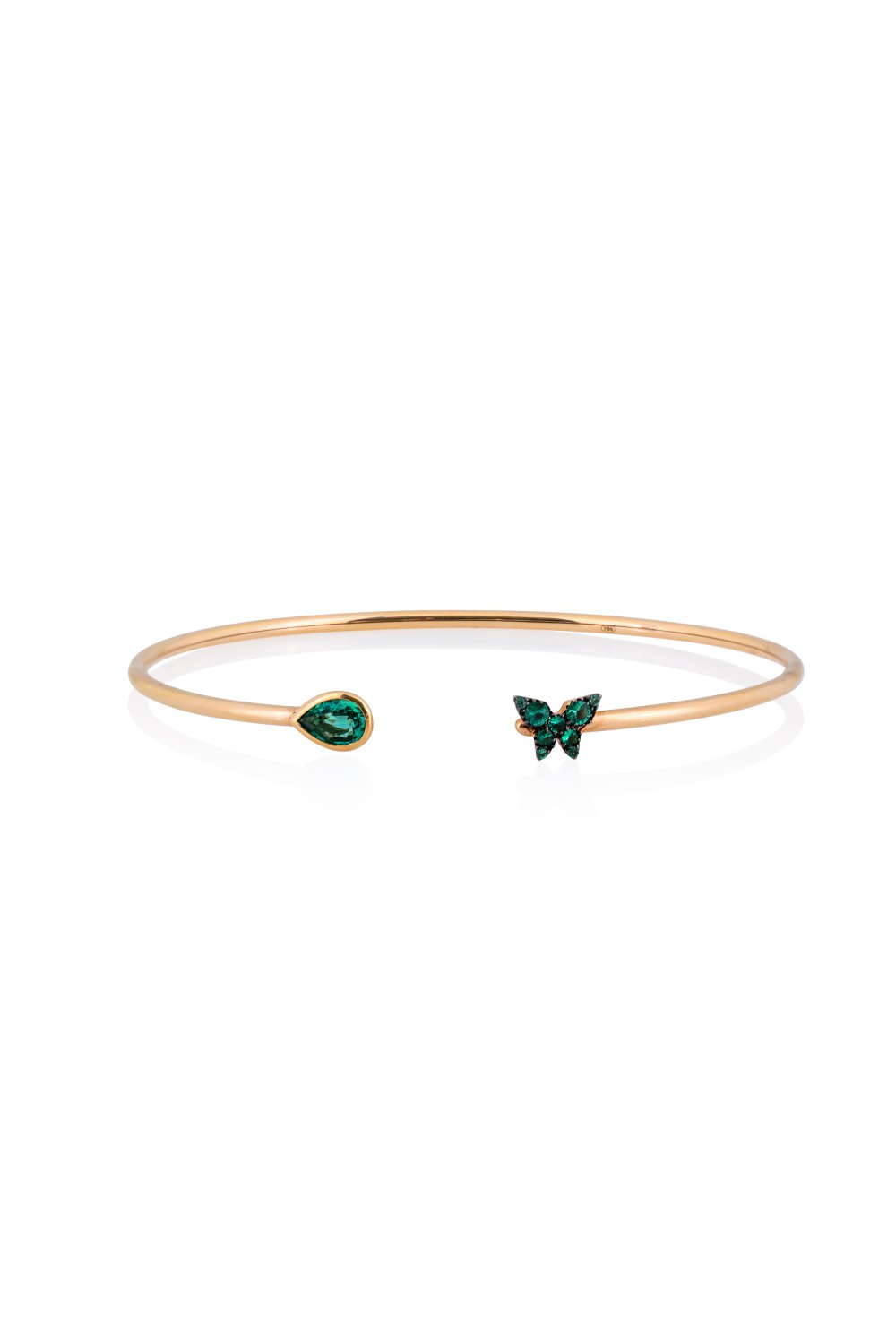 Butterfly Emerald Cuff Bracelet