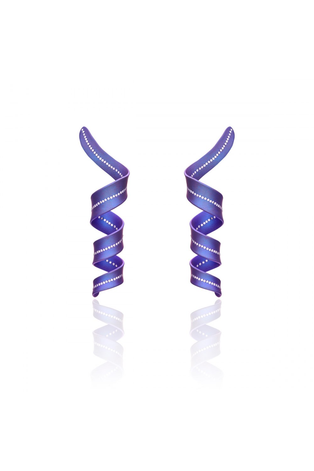 SerpenTEEN Purple Titanium Diamond Earrings