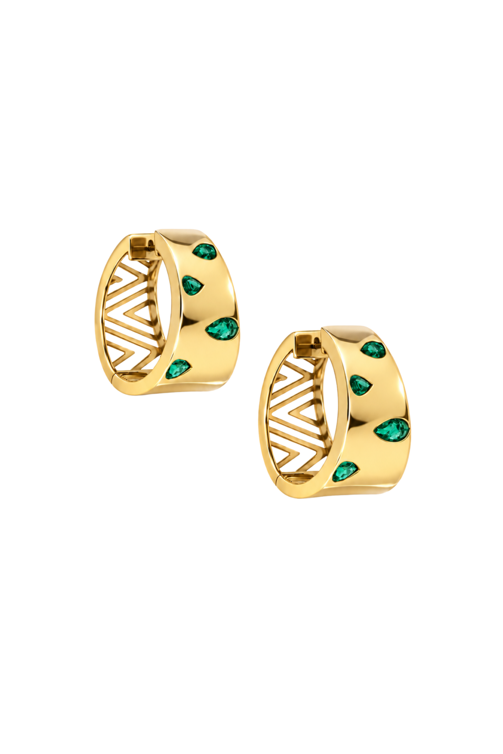 SKE.252049-Emerald Scatter Earrings-Kessaris-4598