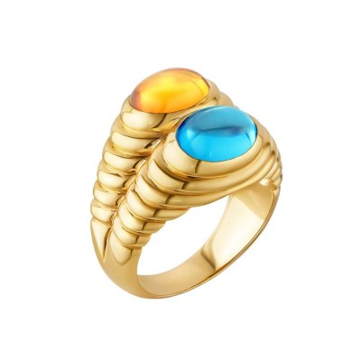 Doppio Baccellato Ring