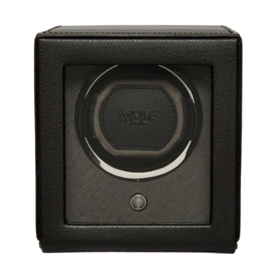 461103-Cub Single Watch Winder with Cover-Wolf-black