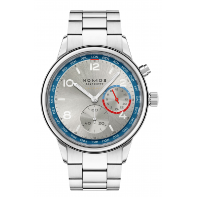 791-Club Sport Neomatik Worldtimer Silver-NOMOS