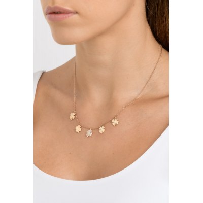 Kessaris-Diamond Lucky Charm Necklace
