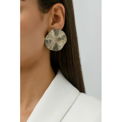ANASTASIA KESSARIS - Disco Clique Titanium Sapphire Earrings