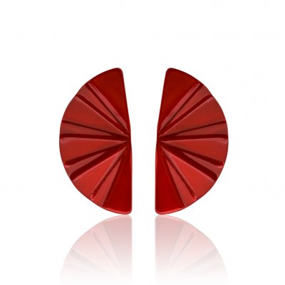 ANASTASIA KESSARIS - Geisha Nanoceramic Red Titanium Earrings Medium