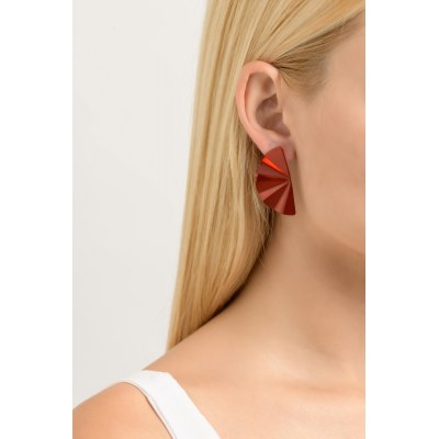 ANASTASIA KESSARIS - Geisha Nanoceramic Red Titanium Earrings Medium