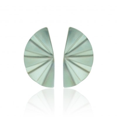 ANASTASIA KESSARIS - Geisha Ice Blue Titanium Earrings Medium
