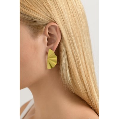 ANASTASIA KESSARIS - Geisha Yellow Titanium Earrings Medium