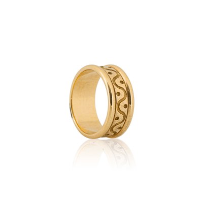 ANASTASIA KESSARIS - Gold Wavy-Carved Ring