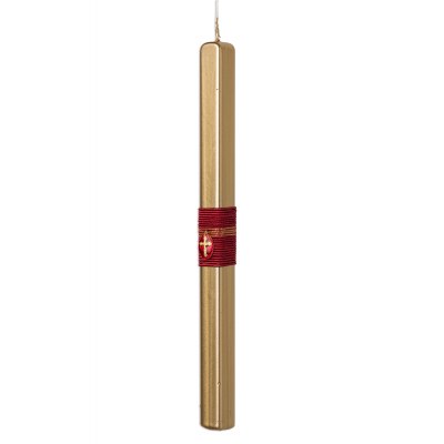 KESSARIS - Textured Cross Handmade Easter Gold Candle