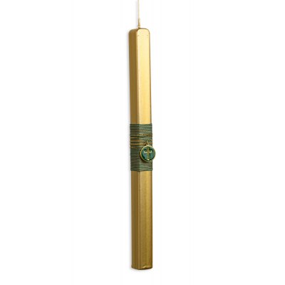 KESSARIS - Encircled Cross Handmade Easter Gold Candle