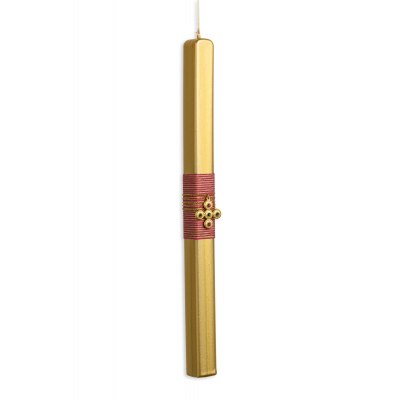 KESSARIS - Multicolour Cross Handmade Easter Gold Candle