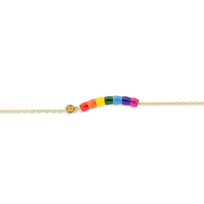 KESSARIS - Lucky Charm 2022 Rainbow Candy Silver Bracelet