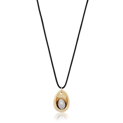 KESSARIS - Dual Egg Pendant Necklace