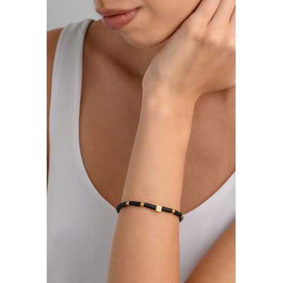 KESSARIS - Men's Lucky Charm Black Onyx Beaded Bracelet