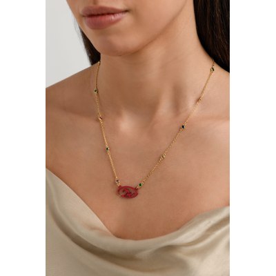 KESSARIS - Lucky Charm Red Cloud 24 Necklace