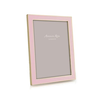 ADDISON ROSS - Pale Pink Enamel & Gold Frame