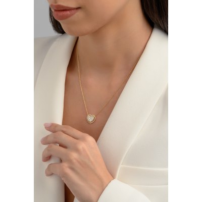 KESSARIS - Diamond Heart Pendant Necklace