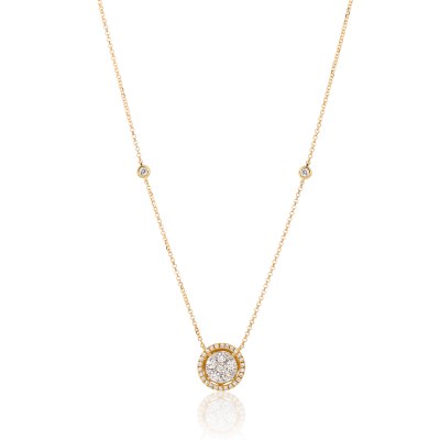 KESSARIS - Diamond Orbit Pendant Necklace