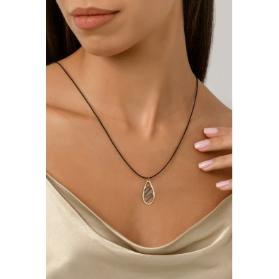 KESSARIS - Lucky Charm Blue 3 Droplet Pendant Necklace