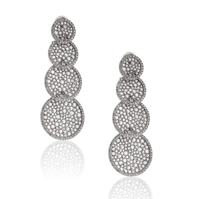 KESSARIS - Circular Diamond Earrings