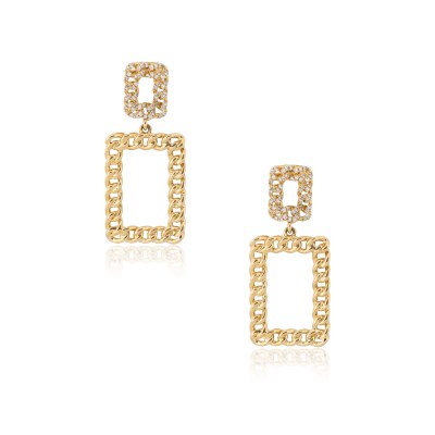 KESSARIS - Geometric Diamond Earrings