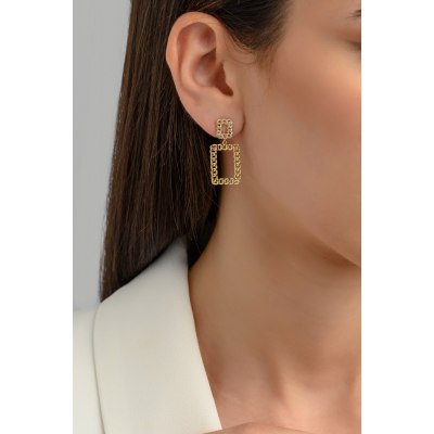 KESSARIS - Geometric Diamond Earrings