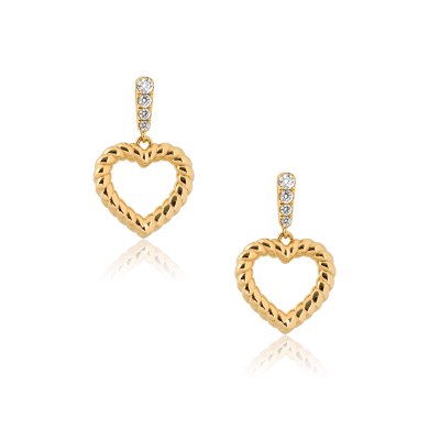 KESSARIS - Heart's Desire Drop Earrings