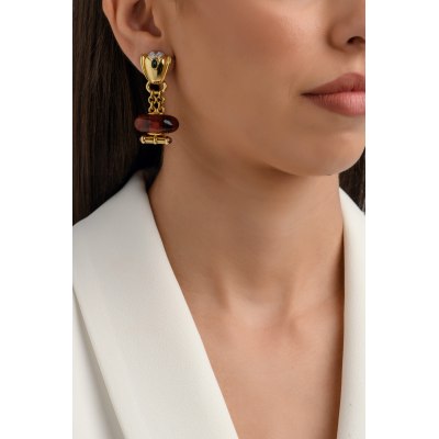 KESSARIS - Nefertiti Golden Earrings