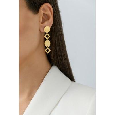 ANASTASIA KESSARIS - Geometric Balance Gold Earrings