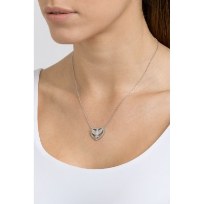 Eagle Diamond Heart Necklace