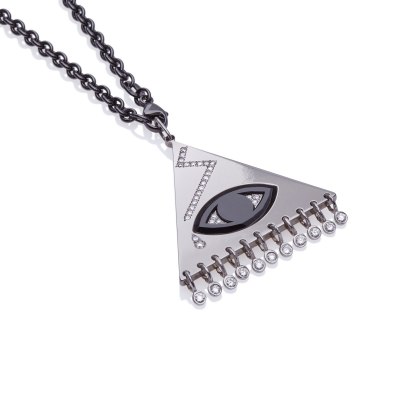 Eye Titanium Diamond Pendant
