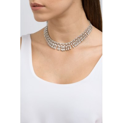 Marquise and Brilliant Cut Diamond Necklace 
